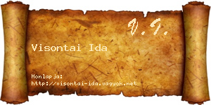 Visontai Ida névjegykártya